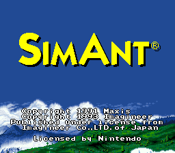 SimAnt (USA) Title Screen